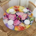 Colorful Tablecloth Flower Pattern in A Style Round Table Cloth