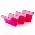 thumbnail image 1 of Colorful Taco Holder Stands- Premium Large Taco Tray Plates Holds Up to 3 or 2 Tacos Each, PP Health Material Very Hard and Sturdy, Dishwasher & Microwave Safe, 1 of 4