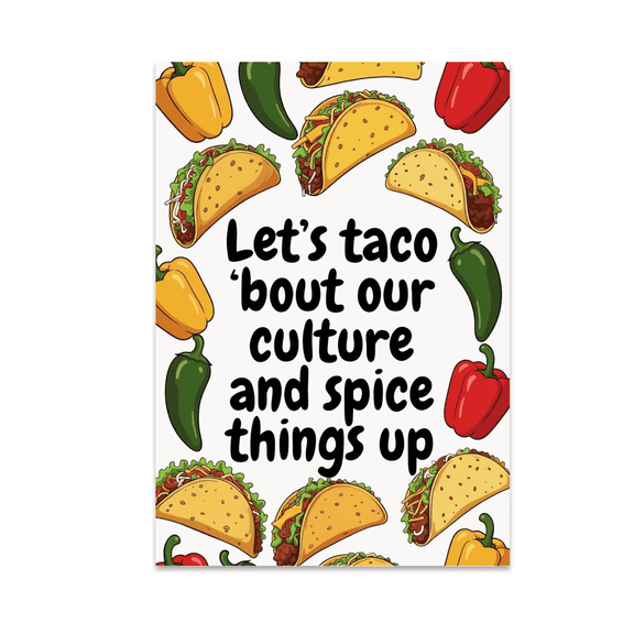 Colorful Taco Wall Art - Cultural Food Enthusiast - 13x19 Poster Print