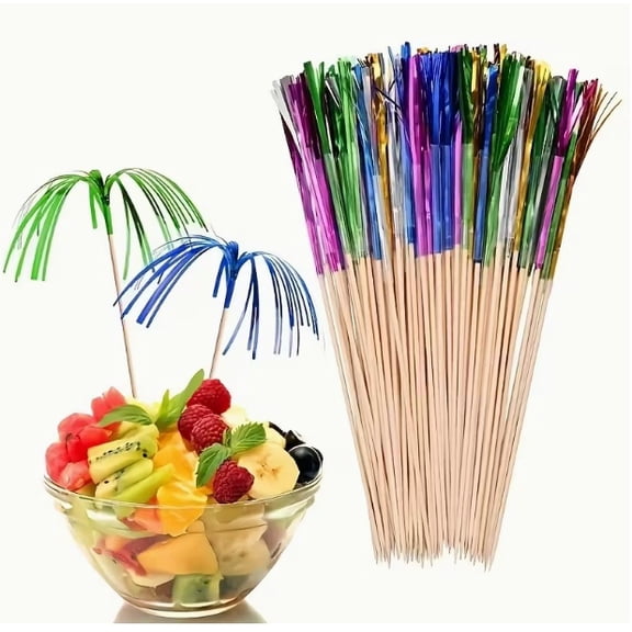 Colorful Tassel Firework Sticks for Vibrant Party Decorations - Perfect for Birthdays, Graduations, and Family Gatherings