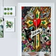 thumbnail image 1 of Colorful Tattoo Art Collage Door Curtain Nordic Living Room DoorCurtain Porch Partition Curtain Kitchen Rative Half Curtain, 1 of 4