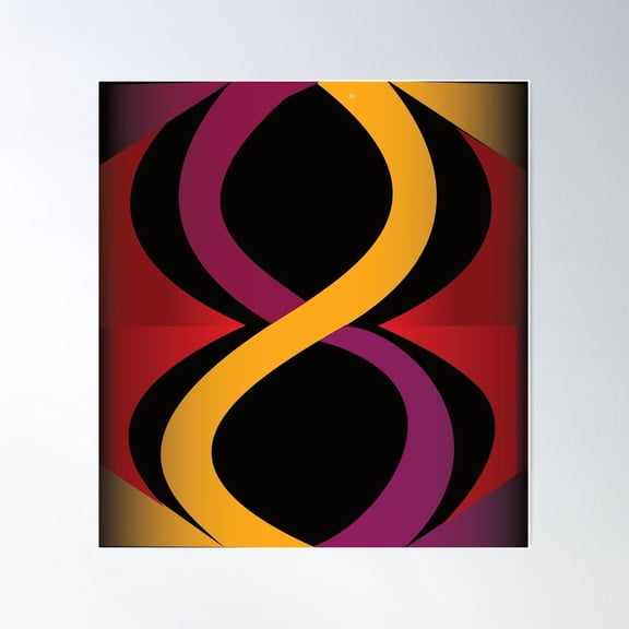 Colorful Teardrop Abstract Eight Poster Wall Art, Modern Wall Decor For Living Room Bedroom, 8x12 UNFRAMED