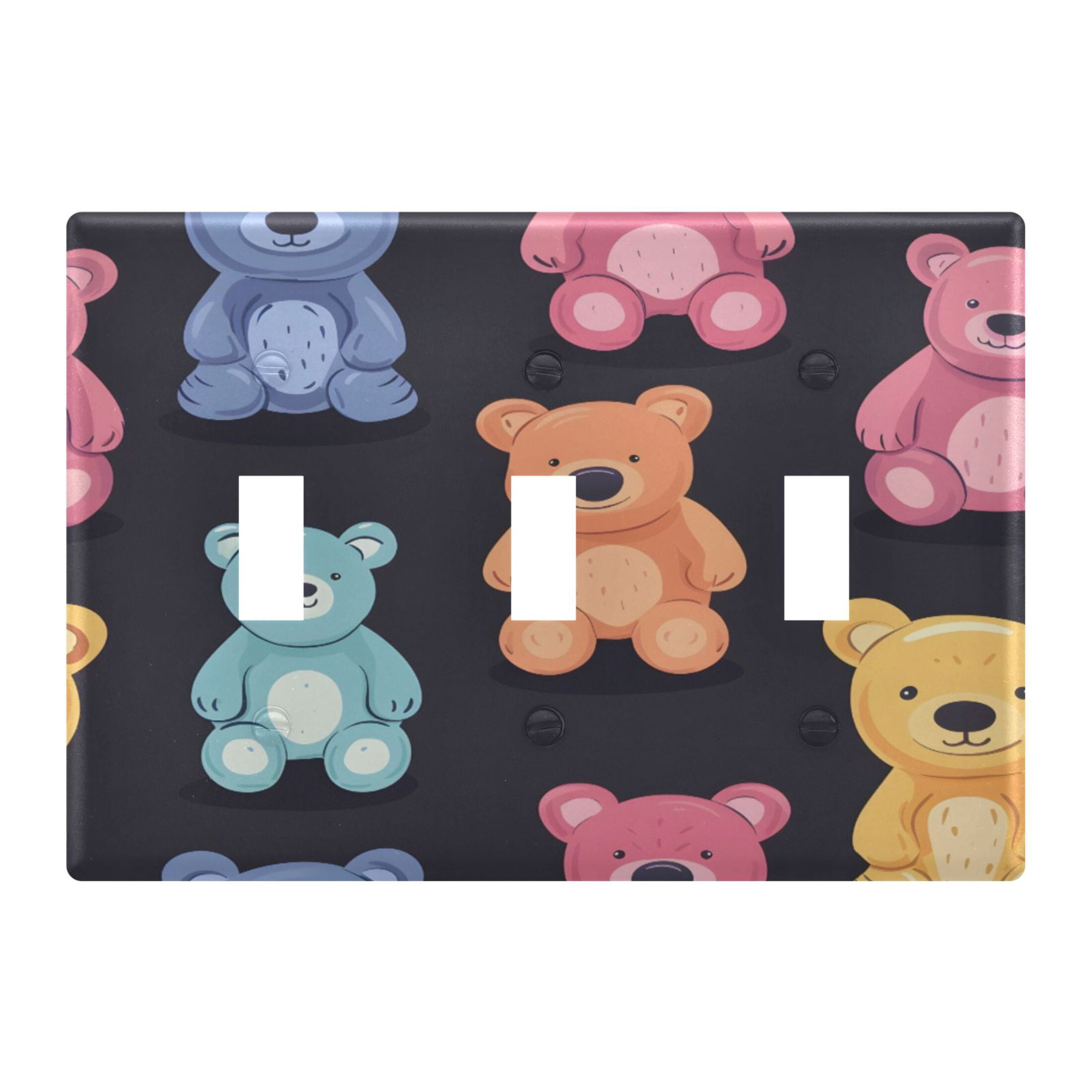 Colorful Teddy Bears Light Switch Cover Electrical Outlet Cover ...