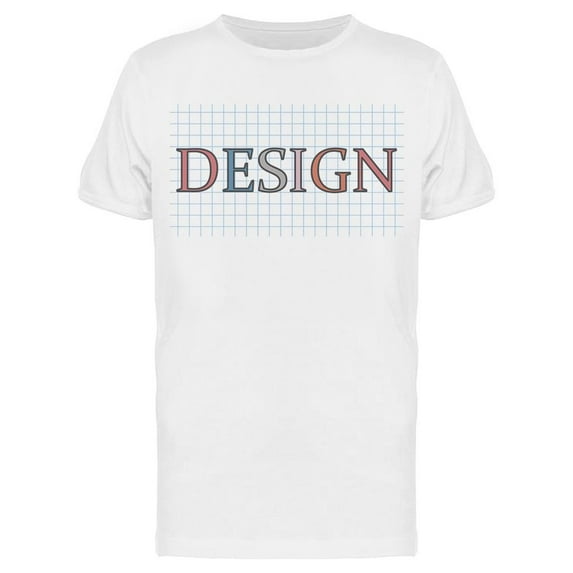 Colorful Text: Design T-Shirt Men -Image by Shutterstock, Male Medium