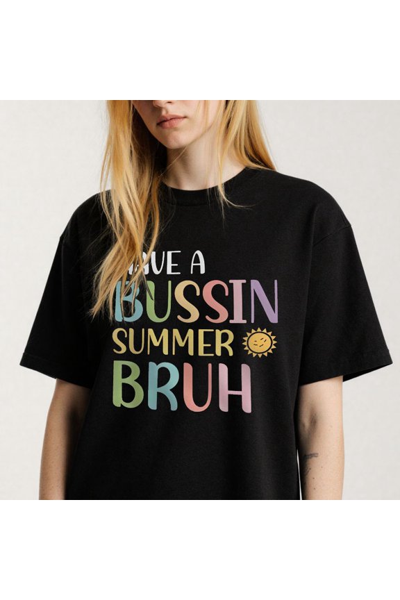 Colorful Text Graphic for Everyone Funny Summer themed Casual Tee print T Shirt
