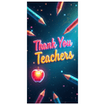 thumbnail image 1 of Colorful Thank You Teachers Banner with School Elements Backdrop for Teachers Day Party Classroom Decorations Photography Props School Events, 1 of 8