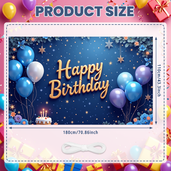 Colorful Theme Banner Balloon Decoration Cheerful Background for Birthday Party Indoor Decoration Photo Shoot