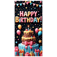thumbnail image 1 of Colorful Theme Banner Decorative Cake Birthday Party Balloons for Birthday Celebration Kids Party, 1 of 9