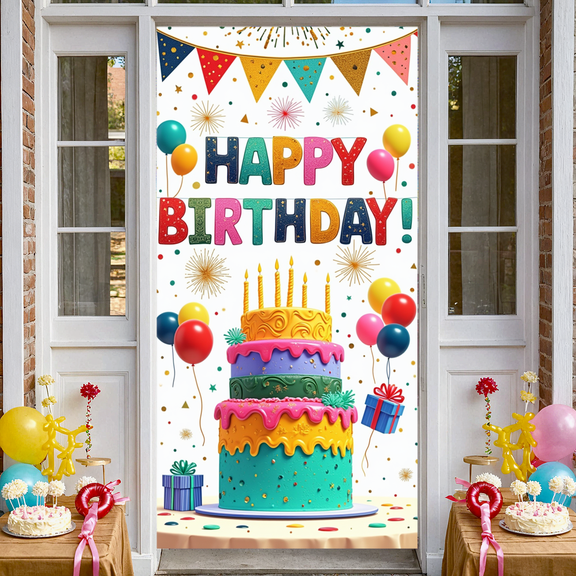 Colorful Theme Banner Decorative Design Party Backdrop Balloon Decoration Balloon Decoration Party Decoration for Birthday Party Kids Party Indoor Decoration