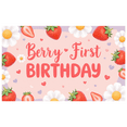 thumbnail image 1 of Colorful Theme Berry First Birthday Banner Decorative Design for Kids Party Summer Celebration Indoor Decoration, 1 of 7