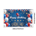 thumbnail image 1 of Colorful Theme Birthday Banner Decorative Design Party Backdrop for Kids Celebration Patriotic Event Indoor Decoration, 1 of 8