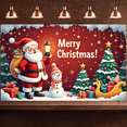 thumbnail image 1 of Colorful Theme Christmas Banner Decorative Design Holiday Decoration Winter Celebration Welcome Scene for Holiday Party Indoor Event Seasonal Display, 1 of 9