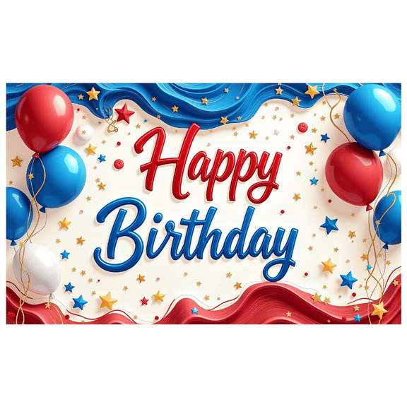 Colorful Theme Happy Birthday Banner Balloon Decoration Party Decoration Stars Design for Birthday Party Kids Party Indoor Decoration