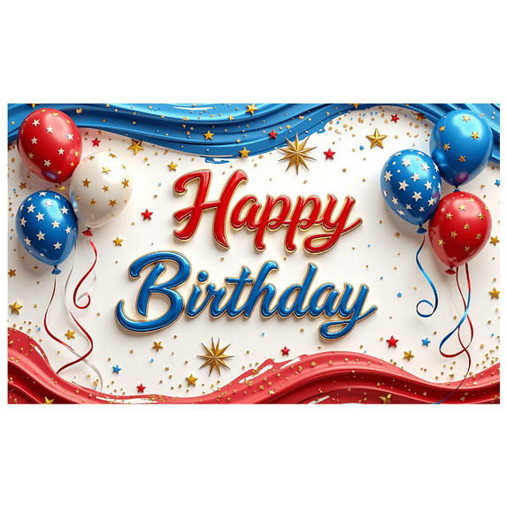 Colorful Theme Happy Birthday Banner Balloon Decoration Party Decoration Stars Design for Birthday Party Kids Party Indoor Decoration