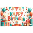 thumbnail image 1 of Colorful Theme Happy Birthday Banner Decorative Design Party Backdrop Balloon Decoration for Kids Party Indoor Decoration Event, 1 of 7