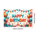 thumbnail image 1 of Colorful Theme Happy Birthday Banner Decorative Design Party Backdrop Balloon Decoration for Kids Party Indoor Decoration Event, 1 of 7