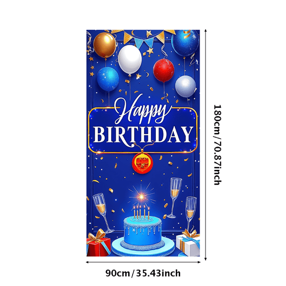 Colorful Theme Happy Birthday Banner Decorative Design Party Decoration Balloon Decoration Cake Decoration Celebration Banner for Birthday Party Kids Party Indoor Decoration