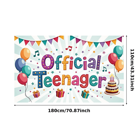 Colorful Theme Happy Birthday Banner For Kids Party Teenage Celebration Indoor Decoration