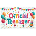 thumbnail image 1 of Colorful Theme Happy Birthday Banner For Kids Party Teenage Celebration Indoor Decoration, 1 of 7