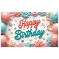 thumbnail image 1 of Colorful Theme Happy Birthday Banner Polyester Material Party Decoration for Birthday Party Kids Event Celebration, 1 of 7