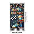 thumbnail image 1 of Colorful Theme Happy Birthday Banner Racing Car Decoration Celebration Banner for Kid's Party Outdoor Event Indoor Decoration, 1 of 6