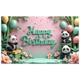 thumbnail image 1 of Colorful Theme Happy Birthday Panda Style Animal Balloons Party Banner for Kids Celebration Indoor Decoration, 1 of 7