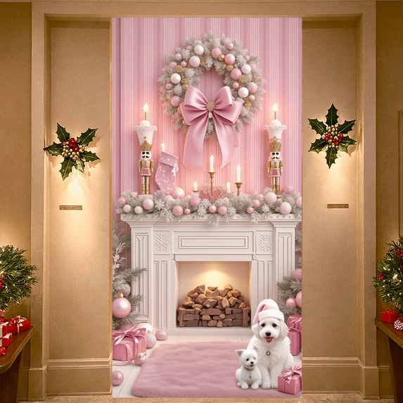 Colorful Theme Happy Holidays Banner Decorative Design Christmas Decoration Holiday Decor Party Backdrop for Christmas Celebration Indoor Decoration Winter Party