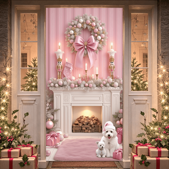 Colorful Theme Happy Holidays Banner Decorative Design Christmas Decoration Holiday Decor Party Backdrop for Christmas Celebration Indoor Decoration Winter Party