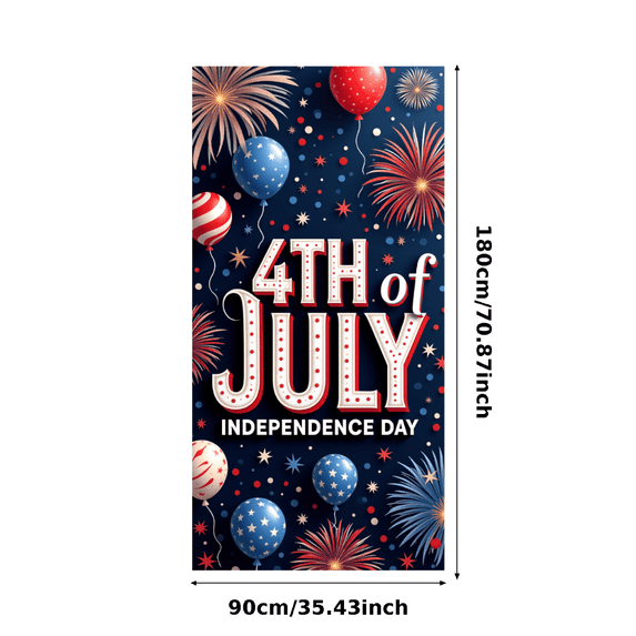Colorful Theme Independence Day Banner Decorative Design 4th of July Party Decoration for USA Celebration Holiday Festivity