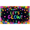 thumbnail image 1 of Colorful Theme Let's Glow Neon Banner Decorative Lights Festive Fun for Party Celebration Indoor Decoration Event Backdrop, 1 of 9