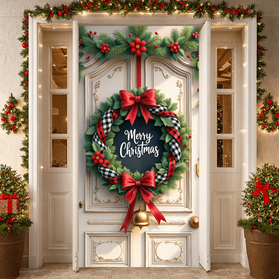 Colorful Theme Merry Christmas Banner Fun Decorative Design for Party Celebration Holiday Decoration Family Gathering