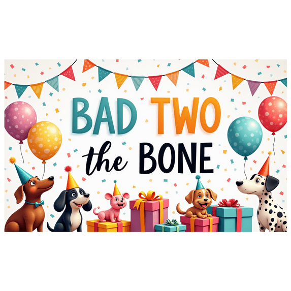 Colorful Theme Puppy Party Banner Dog Celebration Polyester Material for Kids Pet Birthday Party Indoor Decoration