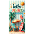 thumbnail image 1 of Colorful Theme Summer Banner Decorative Design Beach Party Backdrop Hello Lettering for Summer Party Holiday Celebration Outdoor Event, 1 of 7