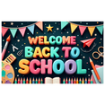 thumbnail image 1 of Colorful Theme Welcome Back to School Decorative Banner for Classroom Decoration School Event Kids, 1 of 9