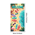 thumbnail image 1 of Colorful Theme Welcome Banner Summer Design Flip Flop Decor Seashore Backdrop for Beach Party Outdoor Celebration Vacation Decoration, 1 of 7