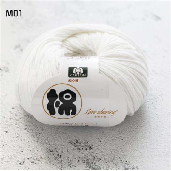 Colorful Thick Knitting Wool Yarn Soft Cotton Yarn For Hand-Woven Coat Craft Projects Hand-Knitting Craft Yarn Ball,Knitting Yarn,Craft Yarn,pure white,1PC