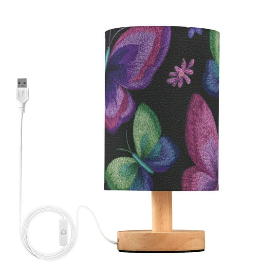 Colorful Thread Butterflies Table Lamp with USB Port LED Warm Light Lamp Night Light Home Decor