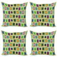 thumbnail image 1 of Ambesonne Colorful Throw Pillow Cover 4 Pack, Uneven Rectangles, 24", Multicolor, 1 of 2