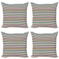 thumbnail image 1 of Ambesonne Colorful Throw Pillow Cover 4 Pack, Stripes Triangles, 16", Multicolor, 1 of 2