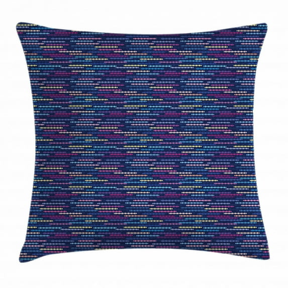 Colorful Throw Pillow Cushion Cover, Geometric Circular Composition on a Dark Toned Background Modern Abstract Art, Decorative Square Accent Pillow Case, 16 X 16 Inches, Multicolor, by Ambesonne