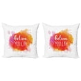 thumbnail image 1 of Ambesonne Colorful Throw Pillow Cover 2 Pack, Believe You Can Words, 16", Multicolor, 1 of 2