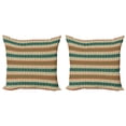 thumbnail image 1 of Ambesonne Colorful Throw Pillow Cover 2 Pack, Tile, 16", Coral Teal Beige, 1 of 6