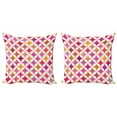 thumbnail image 1 of Ambesonne Colorful Throw Pillow Cover 2 Pack, Semi Circles and Stars, 20", Multicolor, 1 of 2