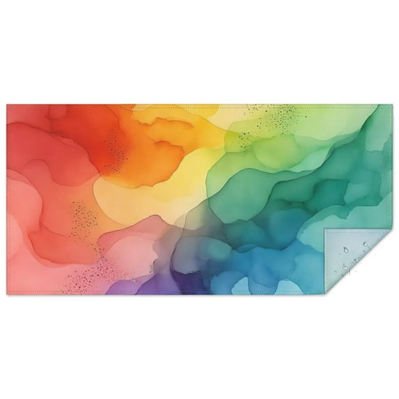 Colorful Tie Dye Blot Pattern Rectangle Tablecloth 60"x120",Waterproof Polyester Rectangle Table Cloth, Wipeable Spillproof Polyester Tablecloth for Dining, Camping, Indoor and Outdoor