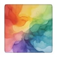 thumbnail image 1 of Colorful Tie Dye Blot Pattern Square Fitted Tablecloth with Elastic Edge,Square Table Cover,Washable Elastic Table Cover for Home Kitchen Party Decor 34"x34", 1 of 6