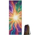 thumbnail image 1 of Colorful Tie Dye Burst Pattern Hot Yoga Mat Towel Non Slip for Hot Yoga - Quick-Drying Yoga Mat Cover with 4 Corner Pockets with Travel Bag - Hot Yoga Towel Non Slip 74"x26", 1 of 6