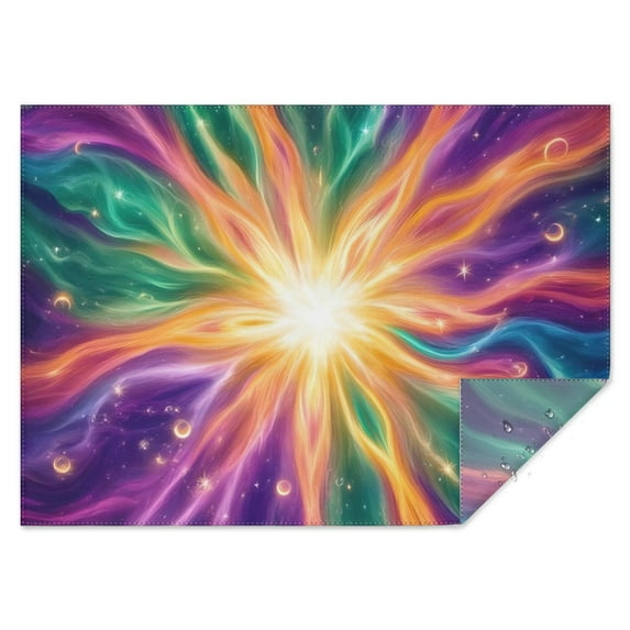 Colorful Tie Dye Burst Pattern Rectangle Tablecloth 60"x84",Waterproof Polyester Rectangle Table Cloth, Wipeable Spillproof Polyester Tablecloth for Dining, Camping, Indoor and Outdoor