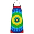 thumbnail image 1 of Colorful Tie Dye Circle Pattern Apron-Garden Aprons for Women with Pockets-Cotton Linen Waterproof Kitchen Cooking Gardening Aprons Adjustable for Kitchen,Cooking,BBQ and Salon 33x27 Inch, 1 of 7