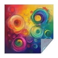 thumbnail image 1 of Colorful Tie Dye Circular Spiral Pattern Square Tablecloth,Waterproof Square Table Cover,Wipeable Spillproof Washable Table Cover for Home Kitchen Party Decor 52"x52"(132x132cm), 1 of 6
