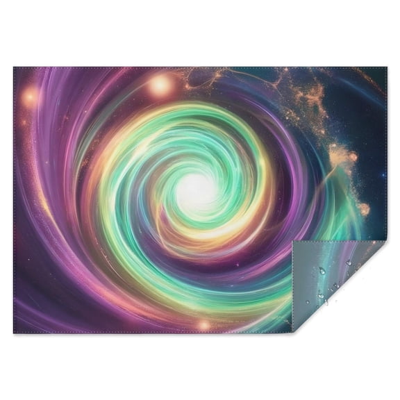 Colorful Tie Dye Cosmic Spiral Pattern Rectangle Tablecloth 60"x84",Waterproof Polyester Rectangle Table Cloth, Wipeable Spillproof Polyester Tablecloth for Dining, Camping, Indoor and Outdoor